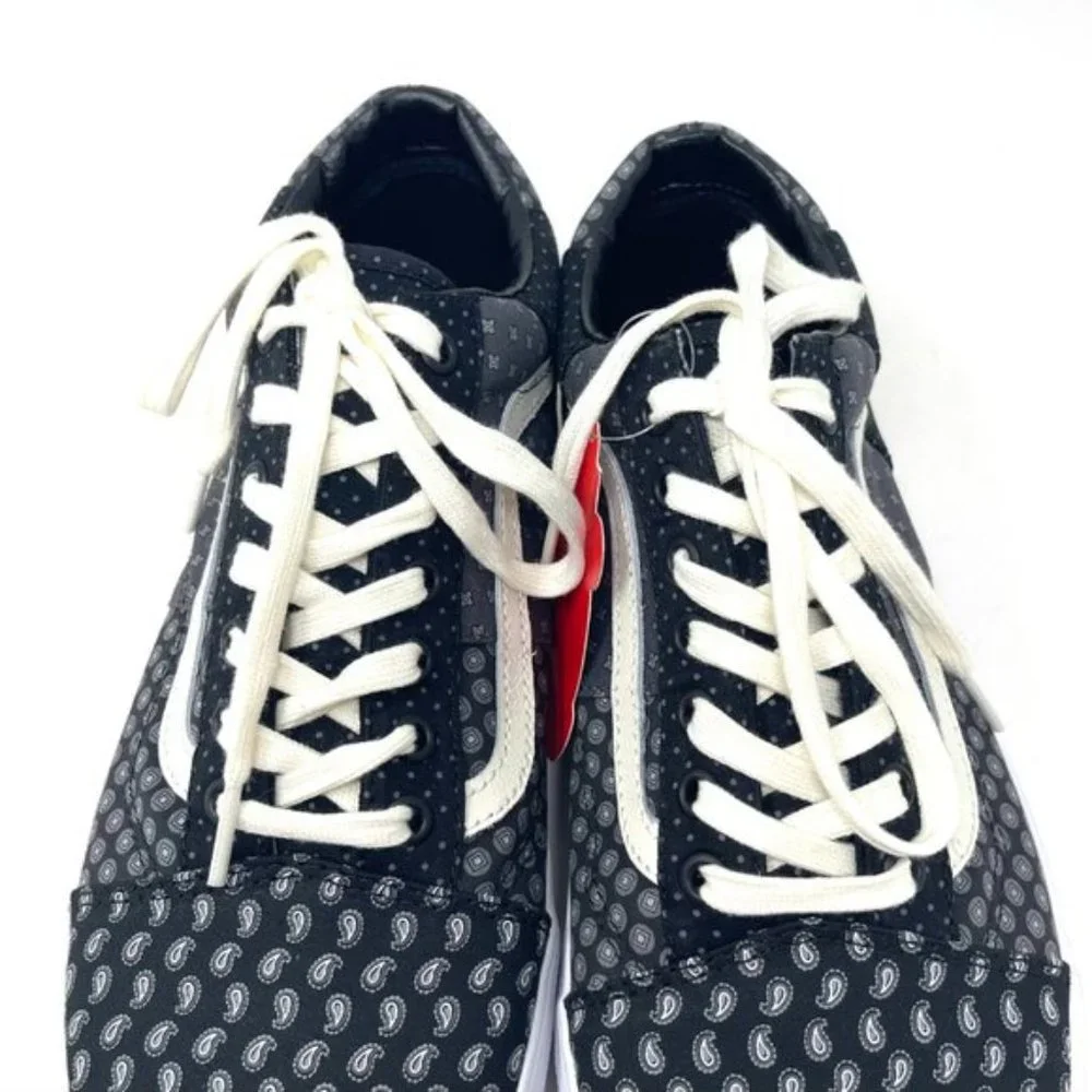 Vans Old Skool Black Womens Size Low Top Skateboarding White Canvas VN0A3WKT9XJ